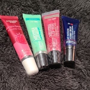 Bath & Body Works Lip Balm & Gloss Set - Pink, Mint, Magenta, Blue
